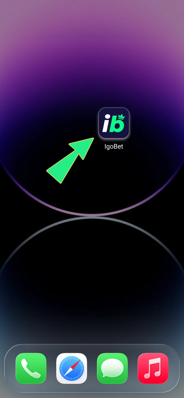 IgoBet registratiepagina maakt nieuw account aan binnen de app.