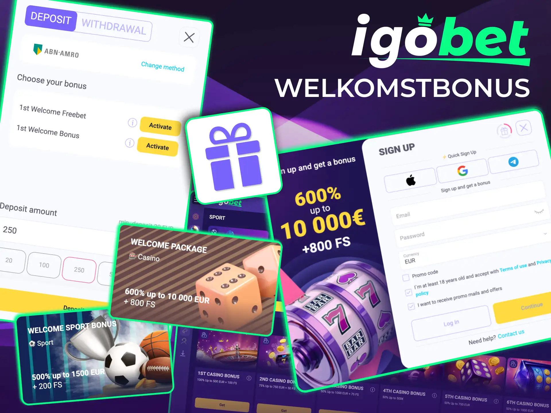 Bonusselectie IgoBet kiest sport‑ of casinobonus vóór betaling.