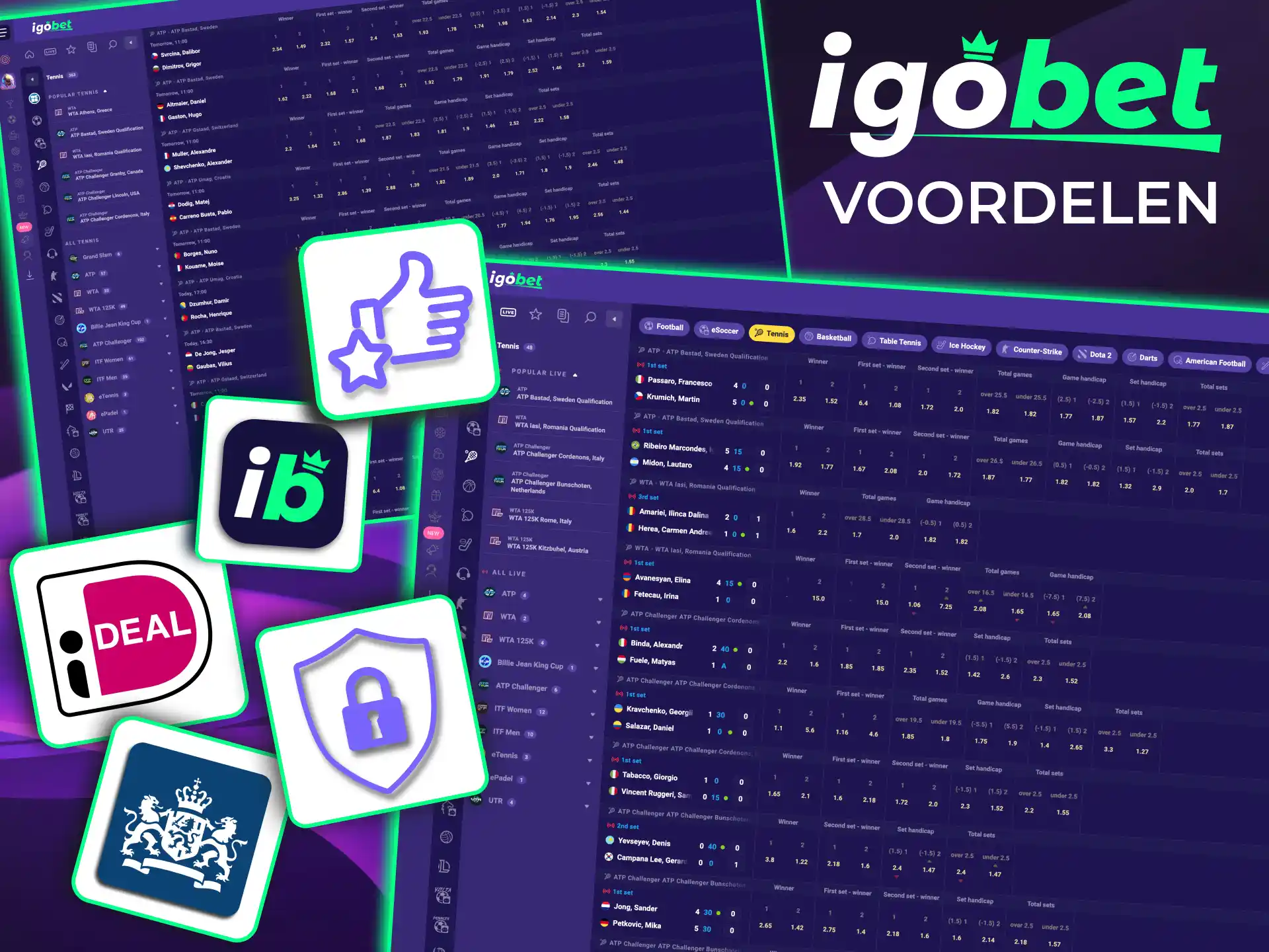 IgoBet tenniservaring levert veilig wedden onder KSA‑vergunning.