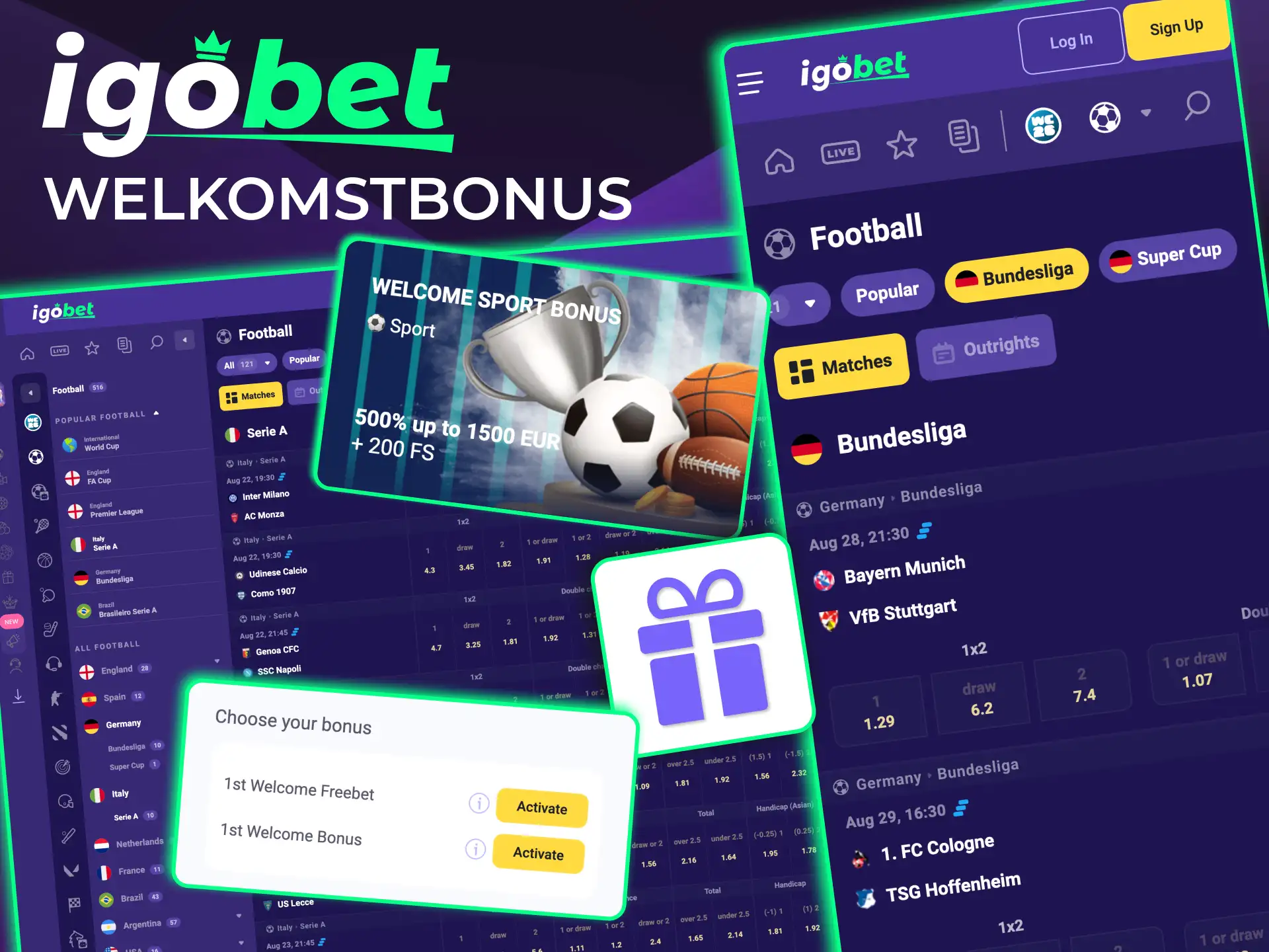 IgoBet sportvoorwaarden tonen inzetvereisten en geldigheid voor voetbalmarkten.