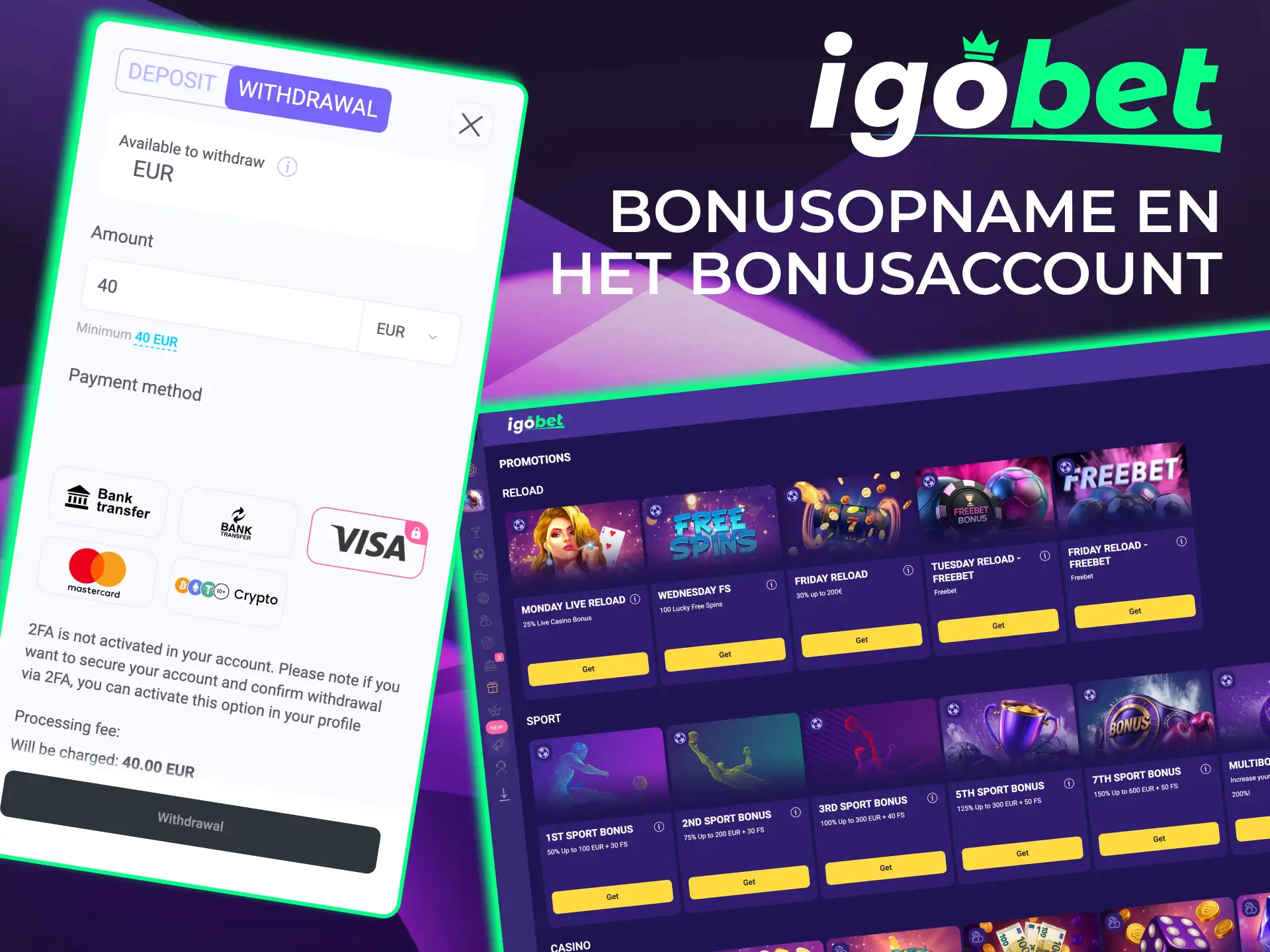 Bonusvereisten IgoBet zetten winsten pas vrij na volledige inzetvoltooiing.